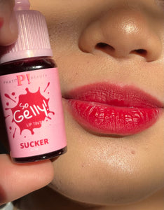 Lip swatch of So Gelly! Lip Tint in the shade Sucker